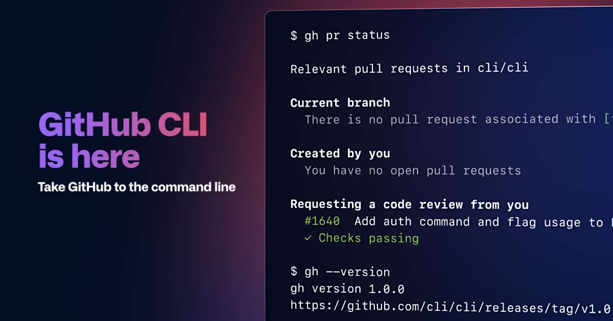 github-cli-take-github-to-the-command-line